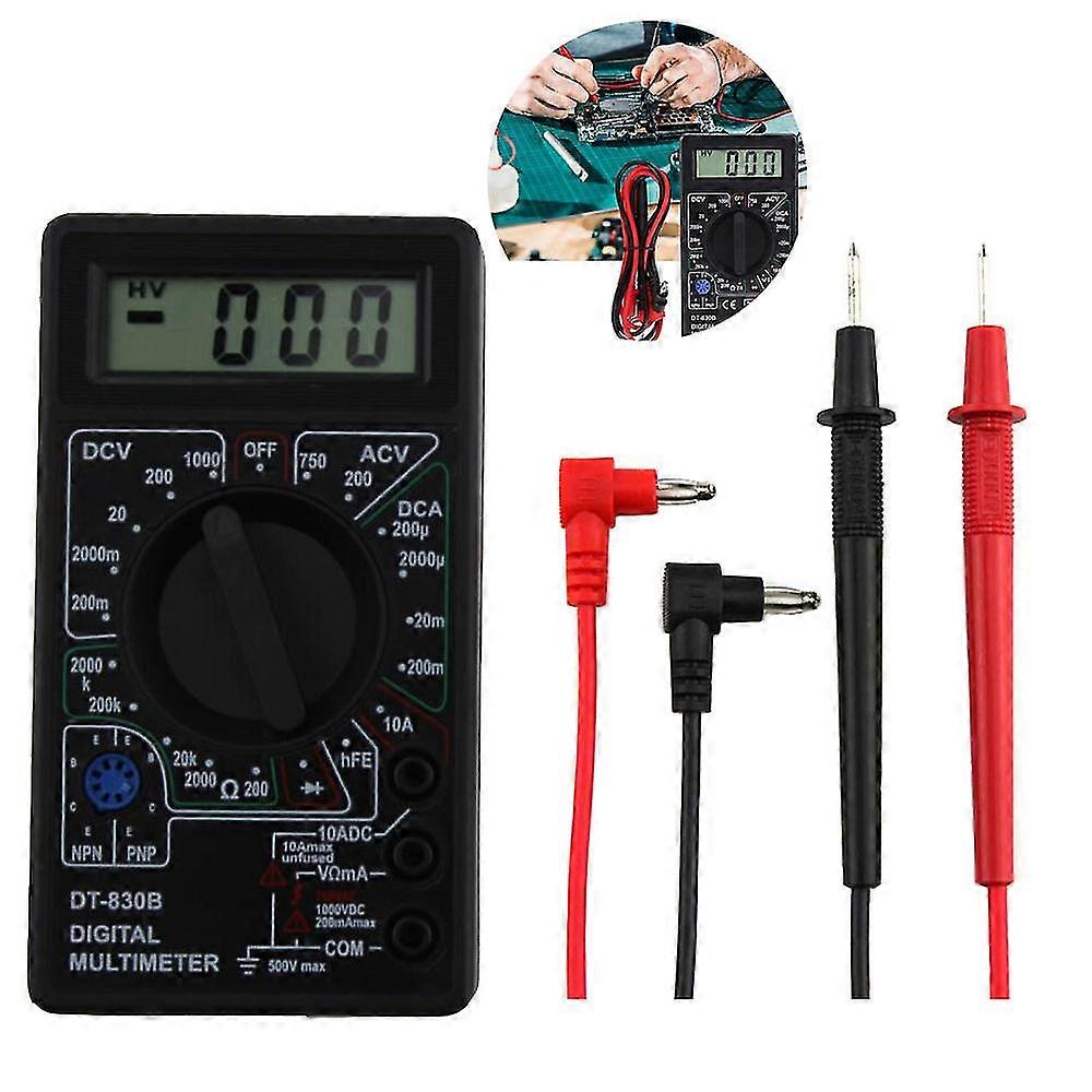 Ac/dc Lcd Digital Multimeter 750/1000v Voltmeter Ammeter Ohm Tester High Safety Handheld Meter