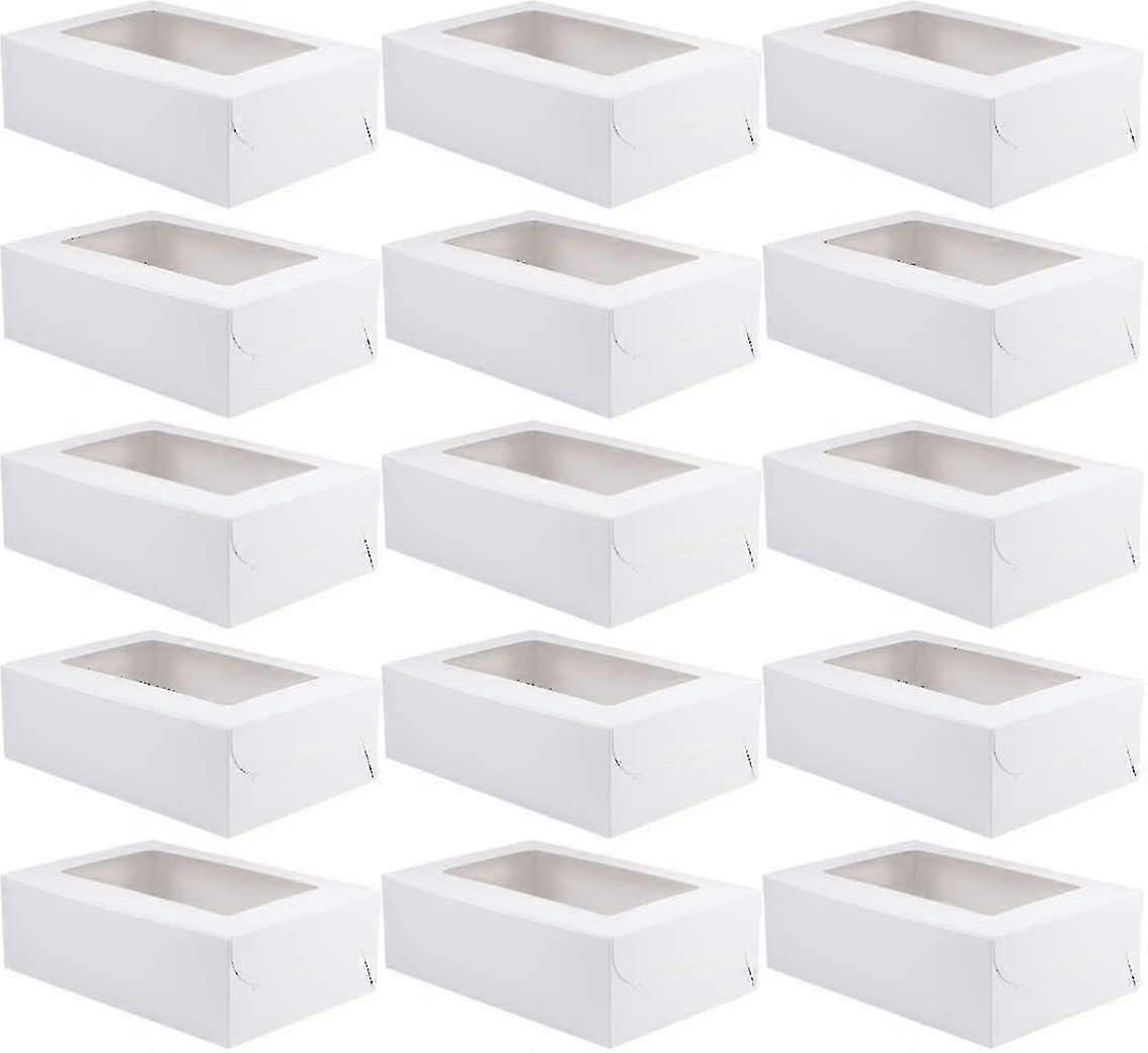 20 Stück Kraft Cupcake Box mit Einsatz Display Brot Box Gebäckbehälter 6 Hohlräume