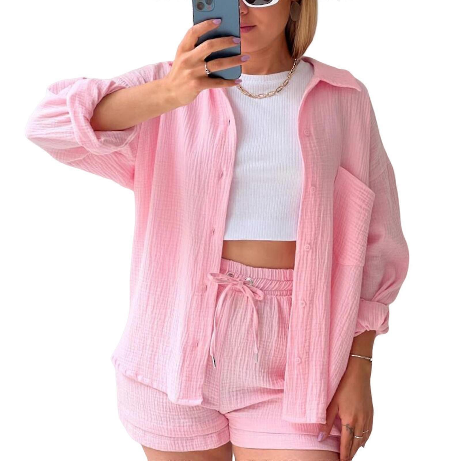 Elastic High Waisted Shorts Set Two-piece Set Of Drawstring Shorts Suitable For Women Formal Daily Party Ball