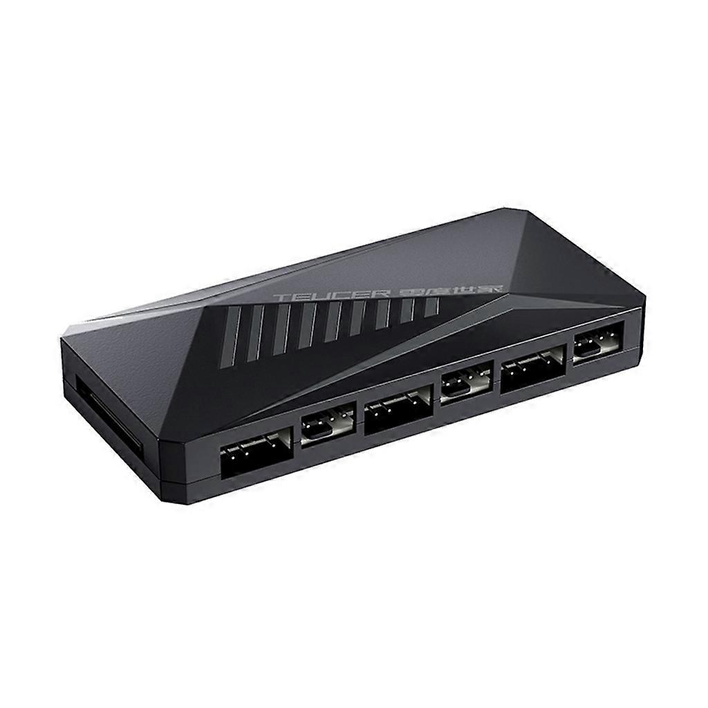 ARGB + PWM Fan HUB 5V 3Pin 4pin ARGB Chassis Fan Controller 12-Port Expansion