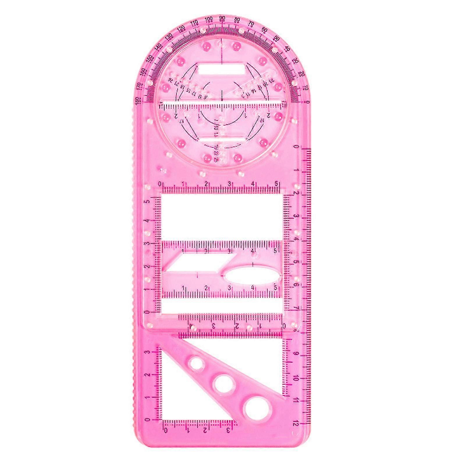 School Multifunctional Geometry Ruler Geometry Drawing Template Measuring Tool (Style 05)