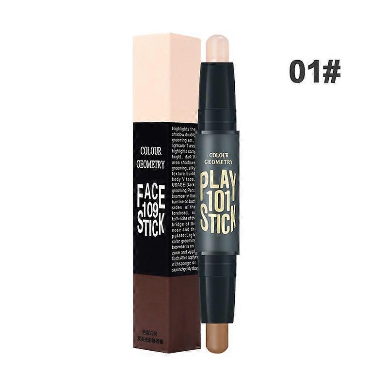 Double-head High-light Contour Stick Dual-use Nose Shadow Repair Highlighter Powder