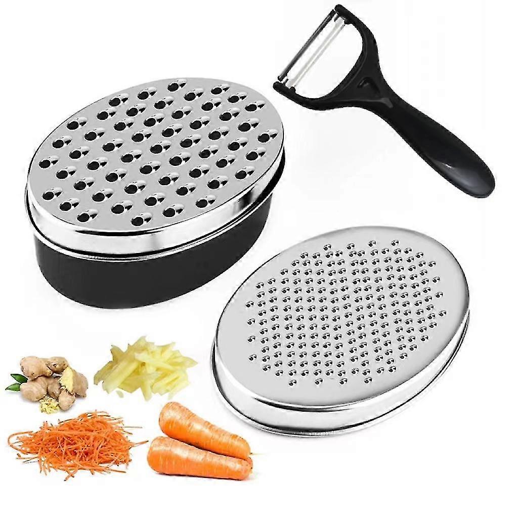 Oval Cheese, Cheese, Fruit And Vegetable Double Sided Graterblack