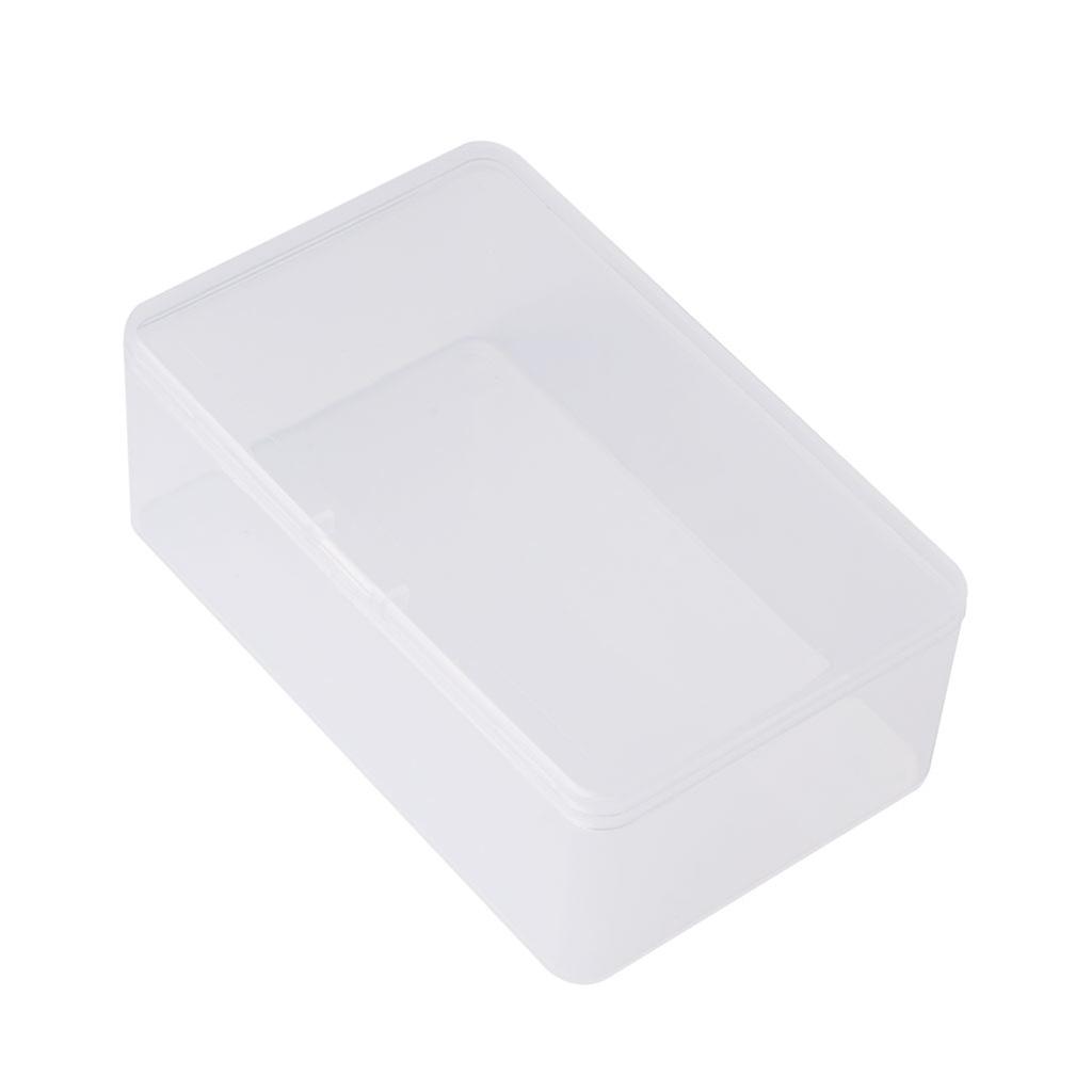 Rectangular Plastic Clear Storage Box Jewelry Beads Collection Container Organiz