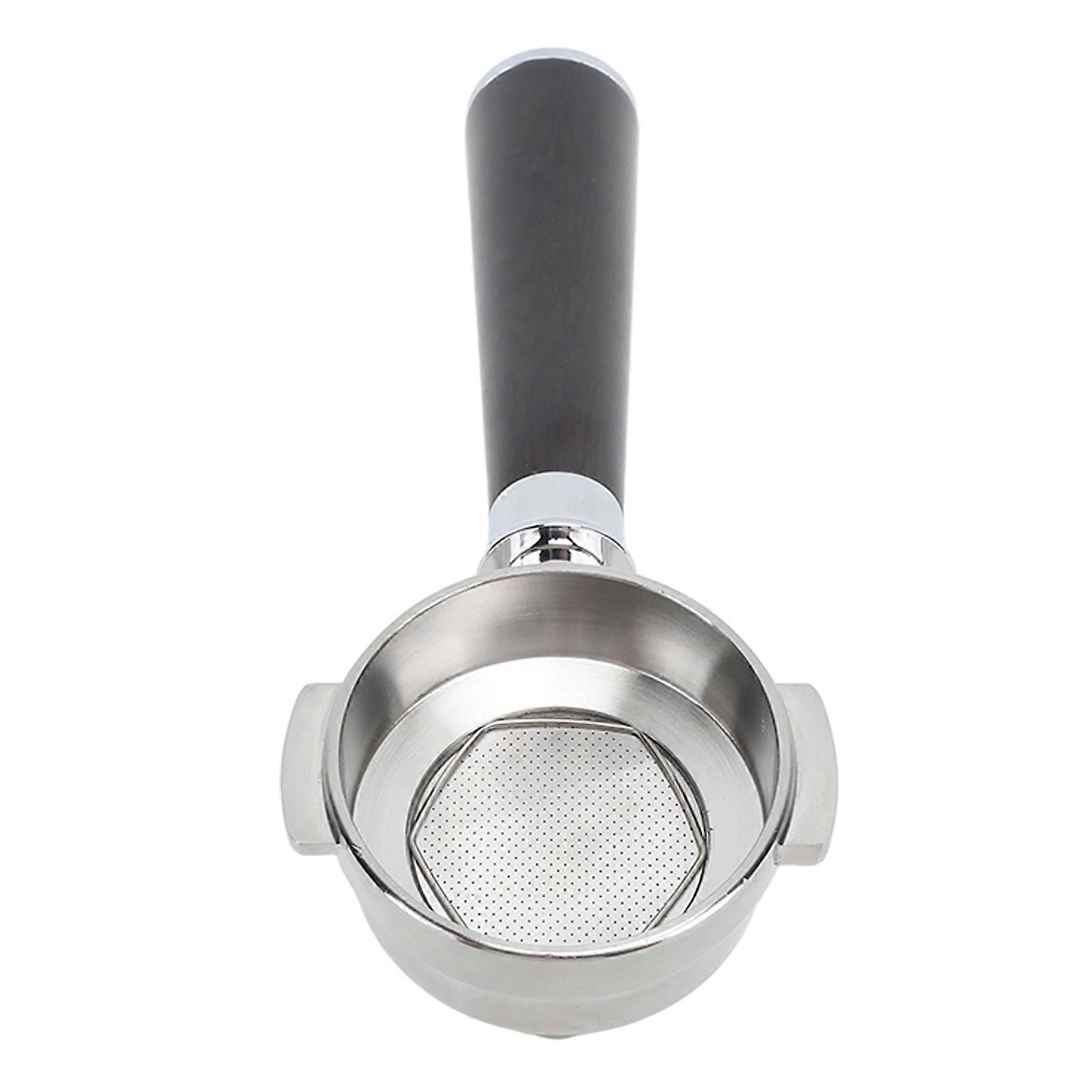 58mm Sans Fond Portafilter Simple Bec En Acier Inoxydable Café Portafiltre Bois Massif Poignée Un Style Santal