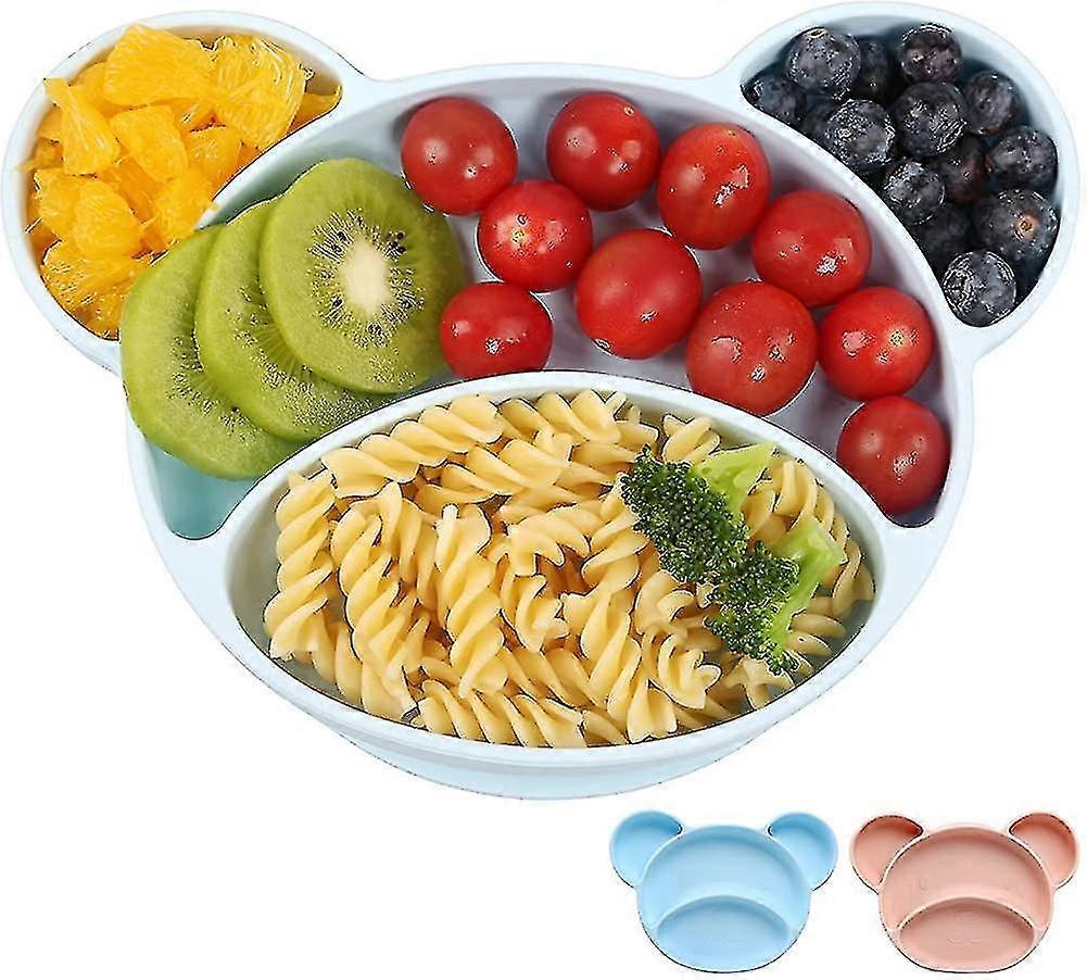 Plate Set, Newstyle Silicone Plate Set With Suction Cup