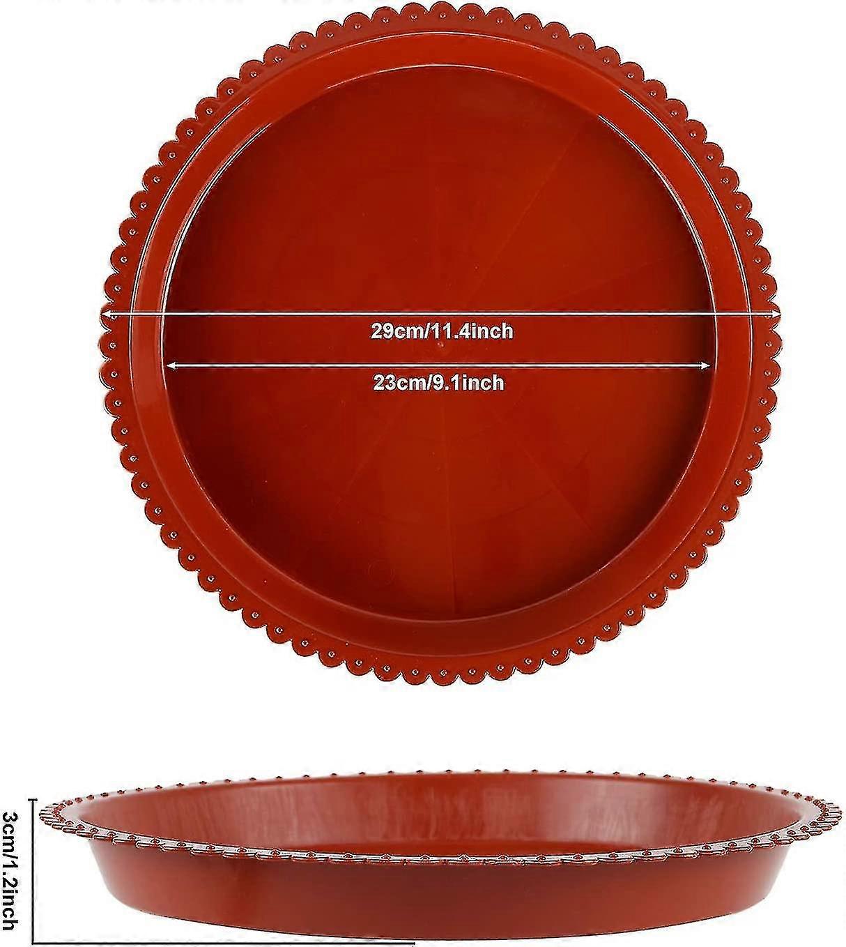 Blumentopf Bodensttze 5 Blumentpfe Runde Blumensttze Kunststoff Blumensttze Blumentopf Vollblumensttze (16cm, Ziegelrot)