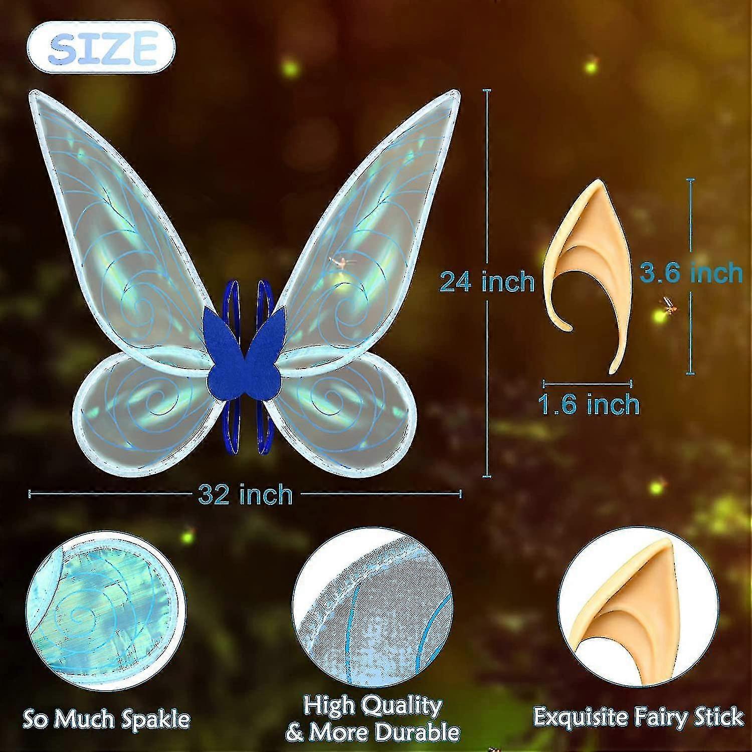 fairy vinger for voksne, sommerfugl vinger for jenter kvinner, hall..., image size:1500x1500