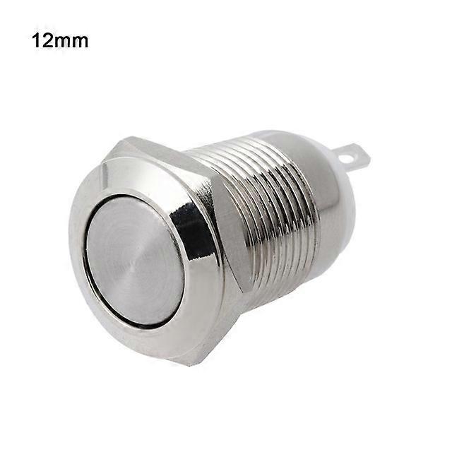 12/16mm Car Switch Button Momentary Switch Stainless Steel Horn Switchs Boat Horn Push Button Self Return Durable Car Assecories