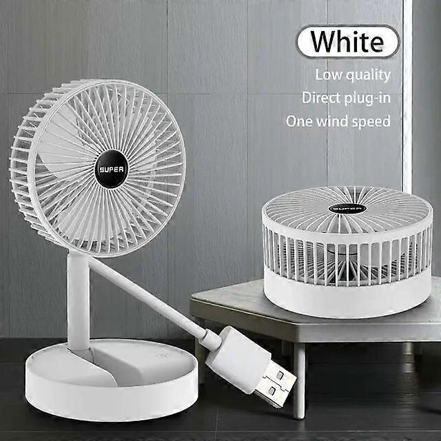 Powered Hand Fans Foldable Usb Rechargeable Fan Portable Mini Cooling Fan 3 Speeds Super Quiet Adjustable Height Telescopic Electric Fan
