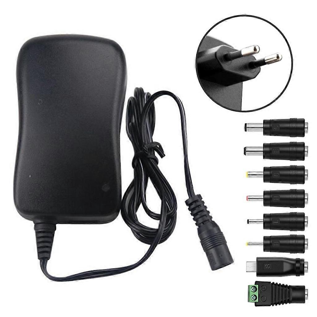 Multi Purpose 30W Power Adapter Easy Voltage Selection+8 Interchangeable Tips