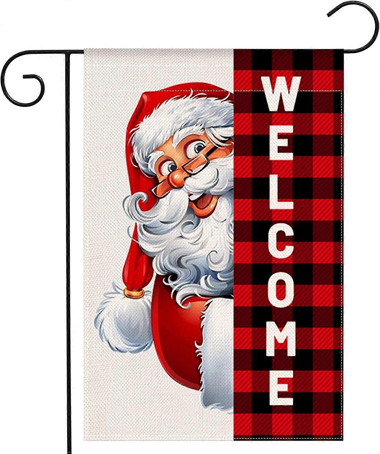 Burlap Christmas Yard Flag Welcome Snowman Yard Flags 2 Sided Winter Yard Flags For All Seasons And Holidays
