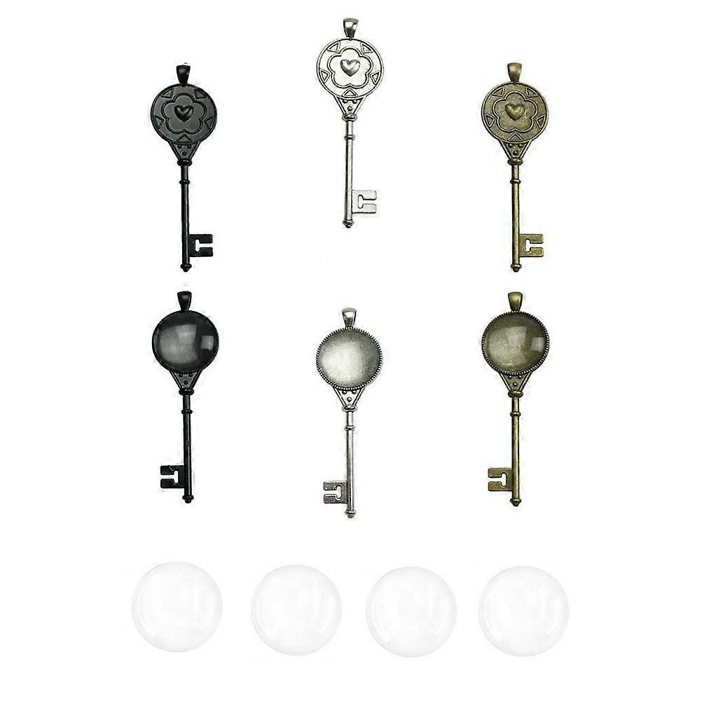 36 יחידות מגשי תליון עיצוב רטרו מגשי תליון מגשי תליון מגשי תליון DIY ציוד תכשיטים עיצוב מפתחות וינטאג '