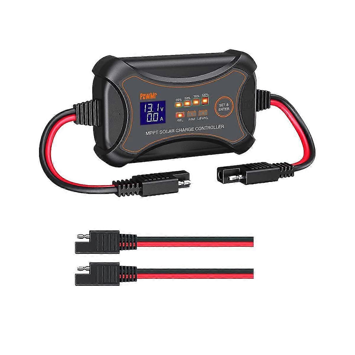 PowMr 12V Solar Charger Controller for 150W Solar Panel 10A MPPT Solar Charge Controller with LCD Display Battery Regulator