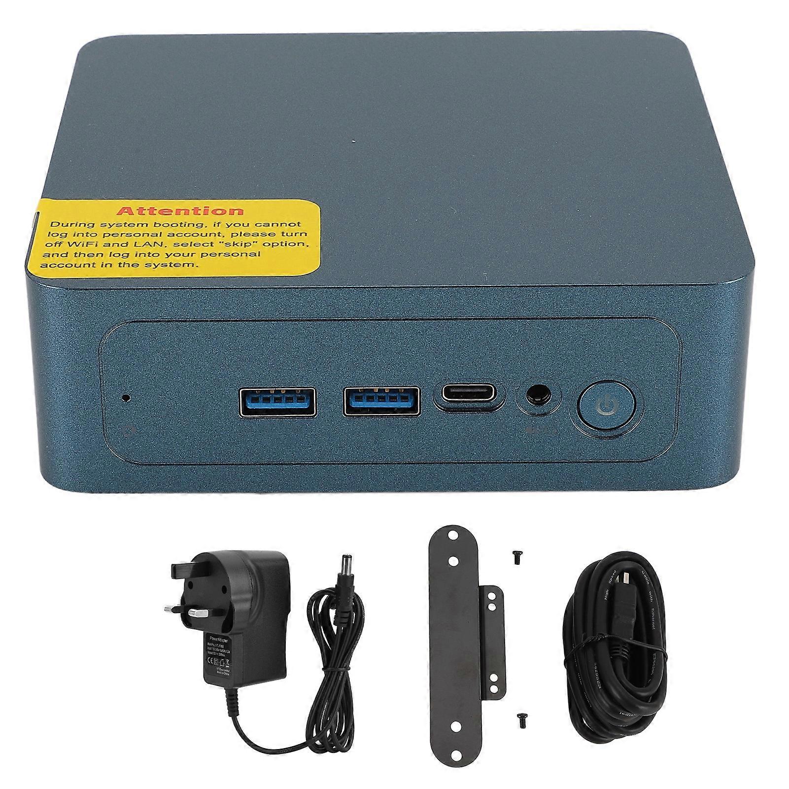 Desktop PC I3 1215U 8GB DDR4 2666MHz WiFi 6E BT 5.2 Type C Dual Display Compact Desktop Computer for Win11 UK Plug 100-240V 256GB