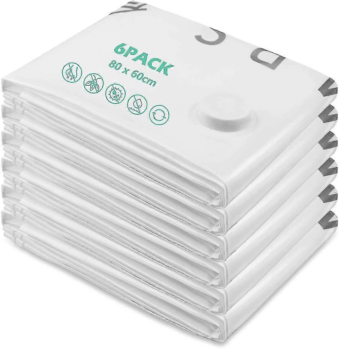 6st Vakuumpåsar, 100 St 80 Cm, vakuum förvaringspåsar för kläder, sängkläder, etc.