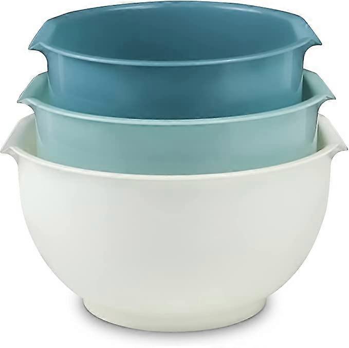 Rührschüsseln Set, 3 Stück Nesting Kunststoff Rührschüssel, rutschfester Boden, spülmaschinenfest, zum Kochen in der Küche, ideal zum Backen, Vorbereiten, Kochen