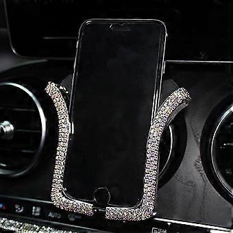 Rhinestone Bling Crystal Uchwyt samochodowy na telefon Dziewczynki Uniwersalny Auto Diamond Air Vent Mount Akcesoria samochodowe dla kobiet