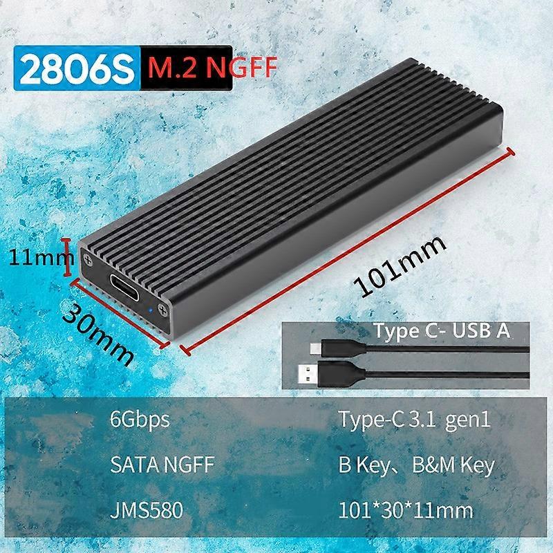 PCIE NVME M.2 SSD Case Type-c Port USB 3.1 SSD Enclosure 10Gbps NGFF SATA Transmission Hard Drive Box USB 3.0 HDD Case