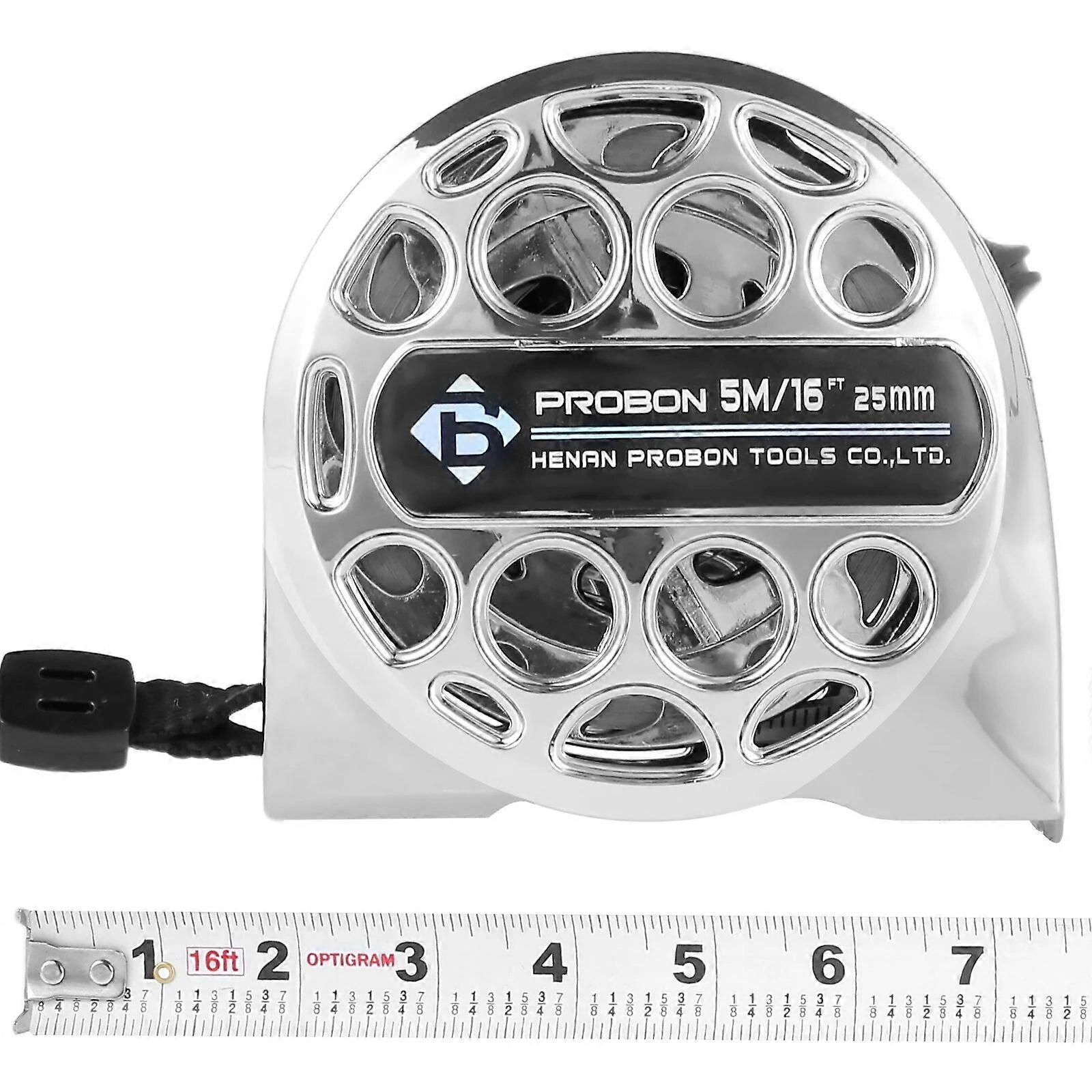 Retractable Tape 5m /16FT Stainless Steel Measuring Tape with Double-sided Scale Waterproof Portable Retractable Measure Ruler
