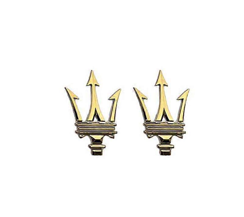 1 Çift Araba 3D ABS Yan Çamurluk Pencere Gövde Amblem Rozeti Çıkartmalar Maserati ghibli quattroporte Levante MC20 GC GTS Q4 için Çıkartmalar