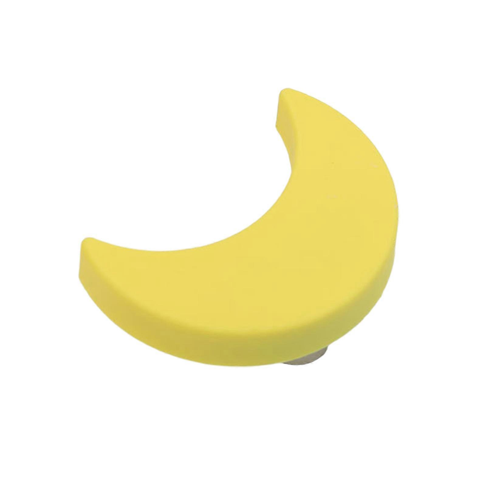 Soft Rubber Knobs Moon Shape Kids Cabinet Knobs Decorative Dresser Knobs Pull Handle Drawer Handle for Kids Room