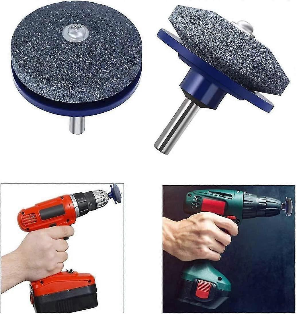 Lawnmower Blade Sharpener, Universal Garden Courtyard Balancer Tool For Power Drill Hand Drill,2pcsd-