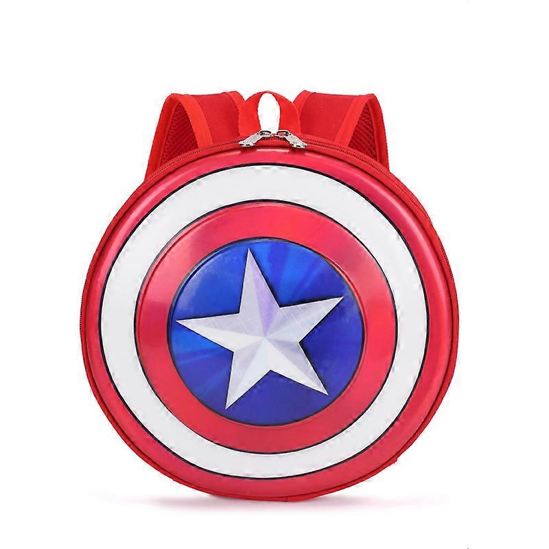 Captain America's Shield Children Backpack Cartoon Mini Schoolbag Round fashion waterproof Sports Pack