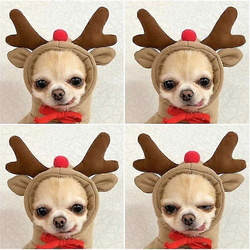 4pcs Dog Sweater - Cute Elk Basic Hooded Coat