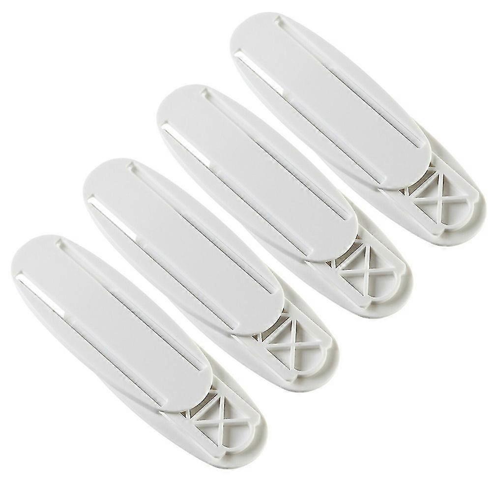 4buc wall-mount Self Stick Power Strip Holder Fixator Socket Cable Fixer Rack