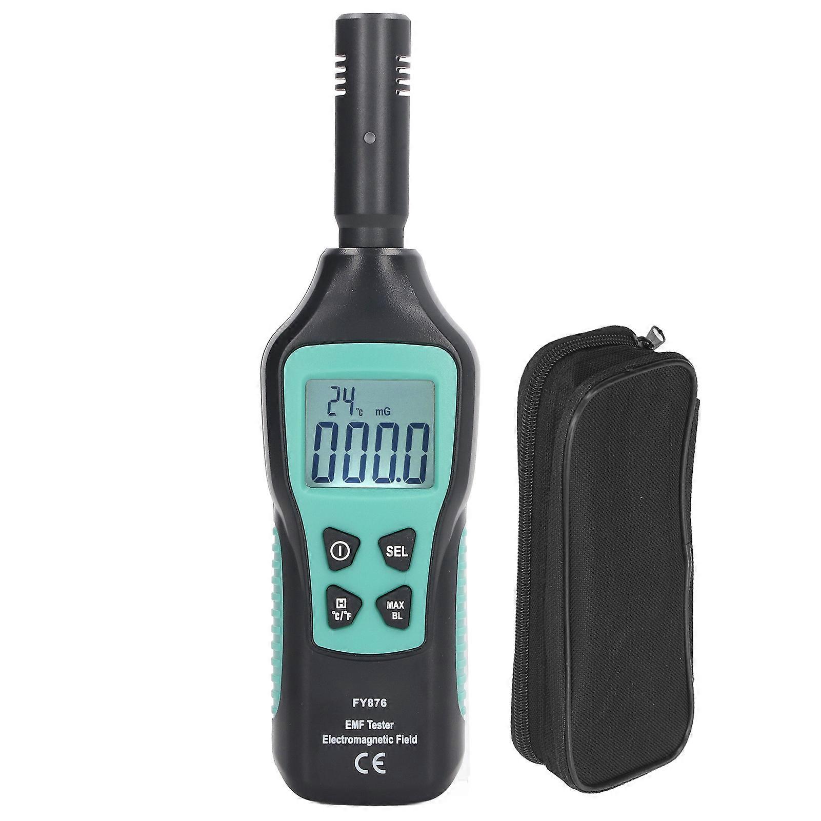 EMF Meter Electromagnetic Field Detector Handheld Temperature Tester for TV Computer