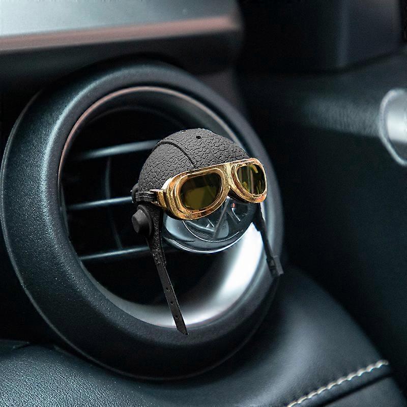 Stainless Steel Leather Strap Hanging Car Fragrance Creative