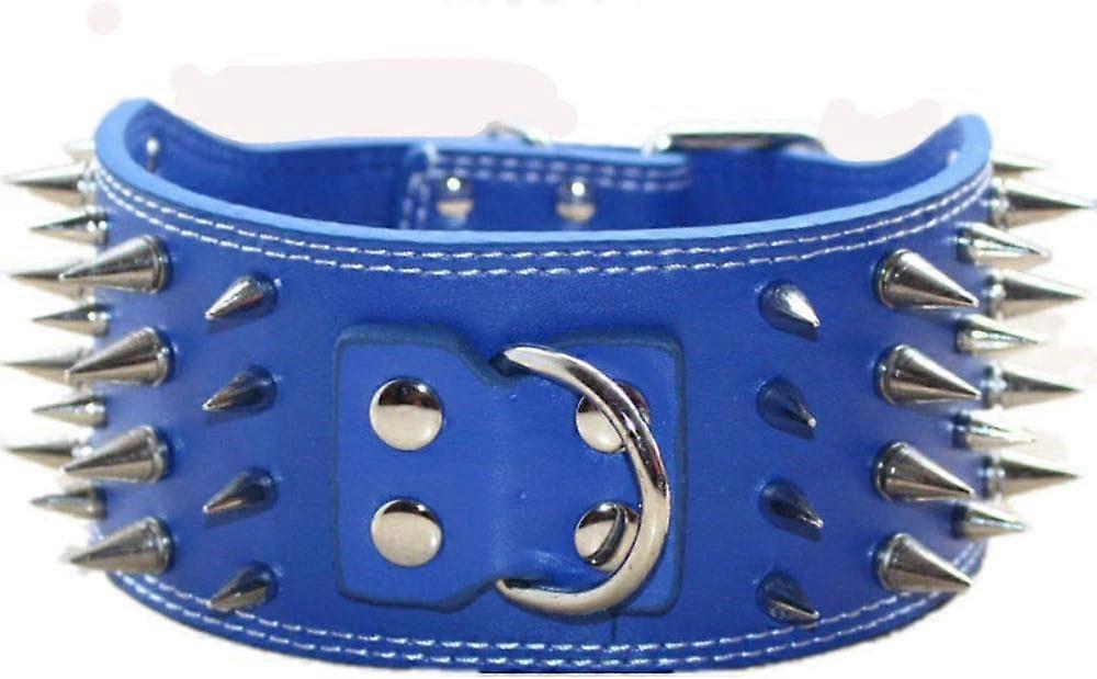 3" Sharp Spiked Studded PU Leather Dog Collar