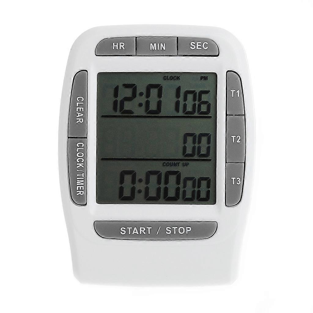  Digital LCD Multi-Channel Timer CountDown Laboratory 3 Channel Timers 99 Hours