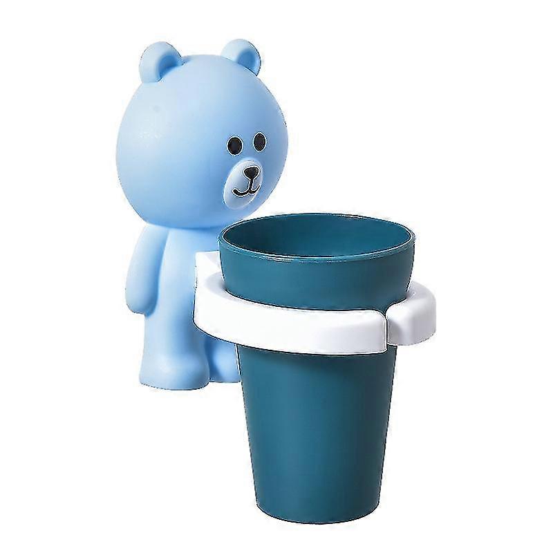 Children'S Toothbrush Cup Holder Wall-Mounted Suction Cup Toothpaste Storage Rack