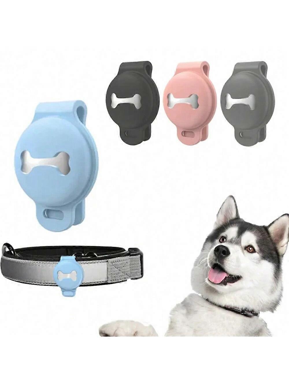 1pc Cat And Dog Silicone Pet Collar, Airtag Holder For Position Tracking And Loss Prevention