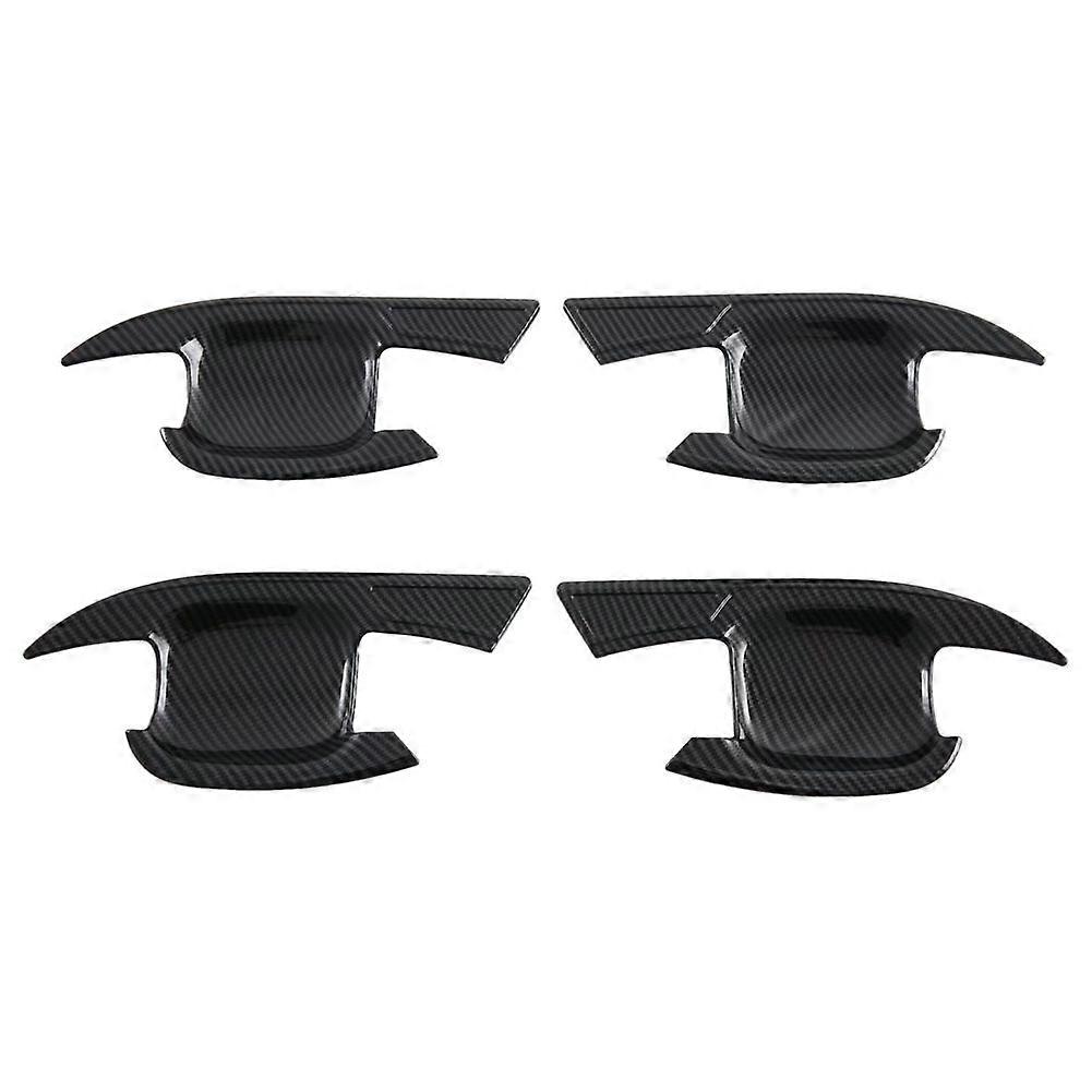 For MG ZS 2024 Car Exterior Door Handle Bowl Cover Trim Protector Accessories ABS Carbon Fiber
