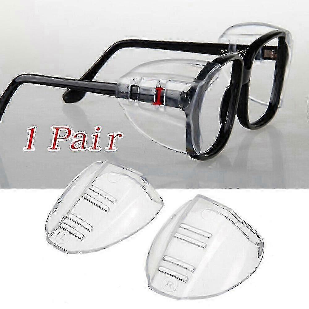 Safety Glasses Side Shields For Eye Glasses, Slip On Clear Eye Glasses Side Shields, Fits For Eyeglasses Bracket Width Is More Than 12mm