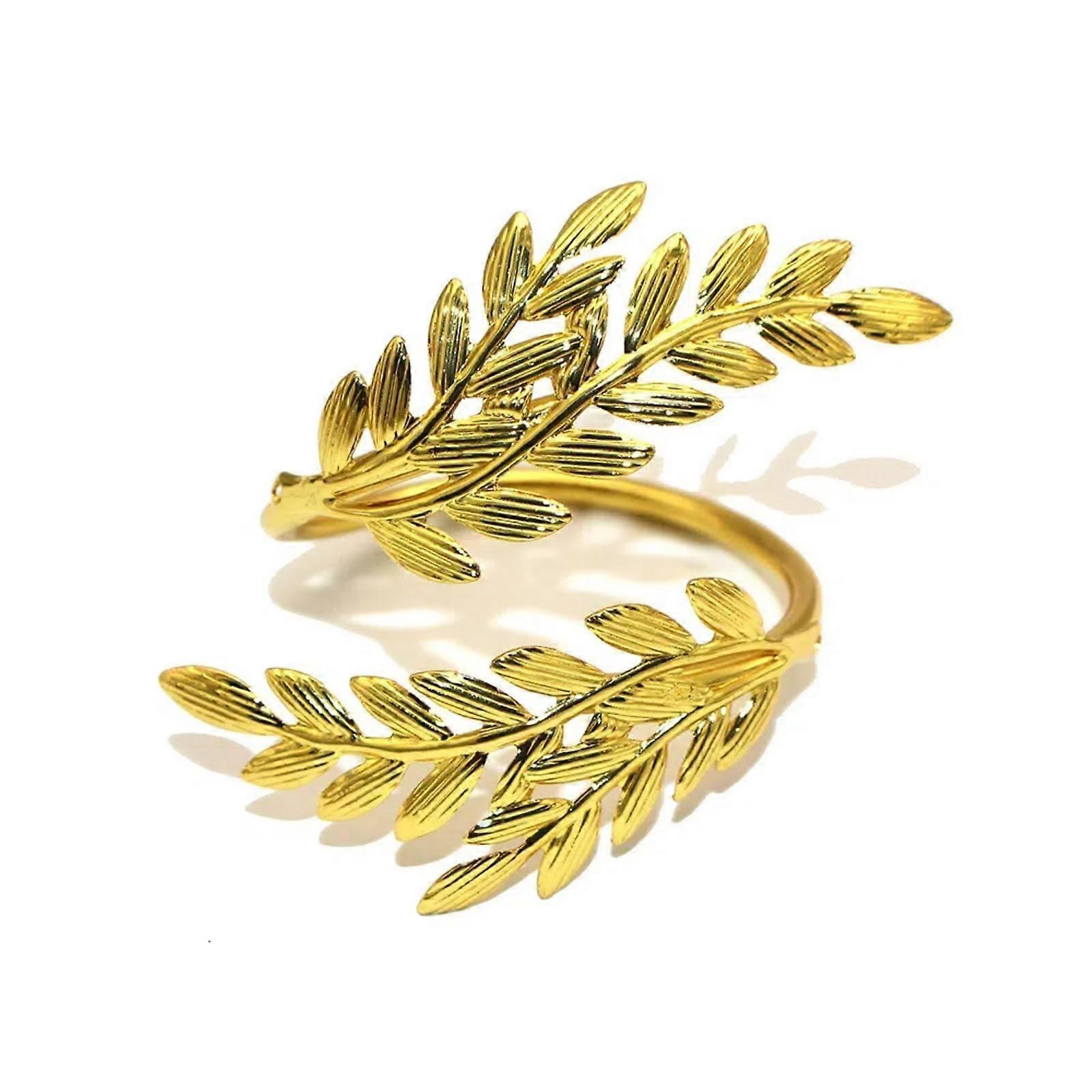 Gold Leaf Metal Napkin Rings Set of 6 for Elegant Dining Table Decor, Party Use, and Daily Meals, Leaf Design