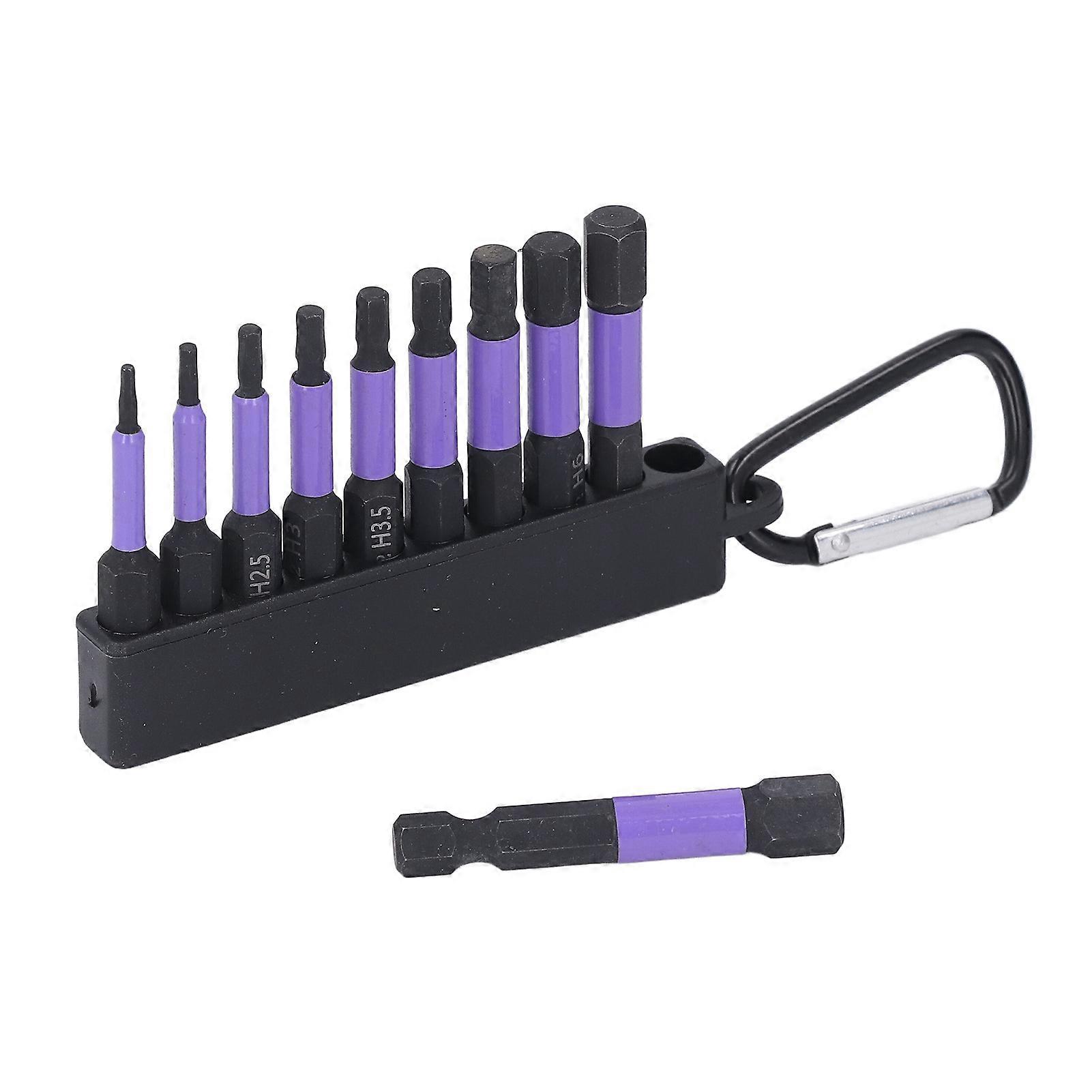 10PCS Set Screwdriver Bits Set Hex Shank 2 Inch High Strength Magnetic Driver Bits Kit