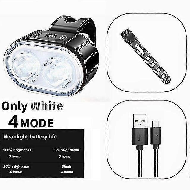 Led Mountain Bike Light Front Lamp Usb Rechargeable Flashlight Cycling Bicycle Lantern Headlight Tail Light Bike Accessorie