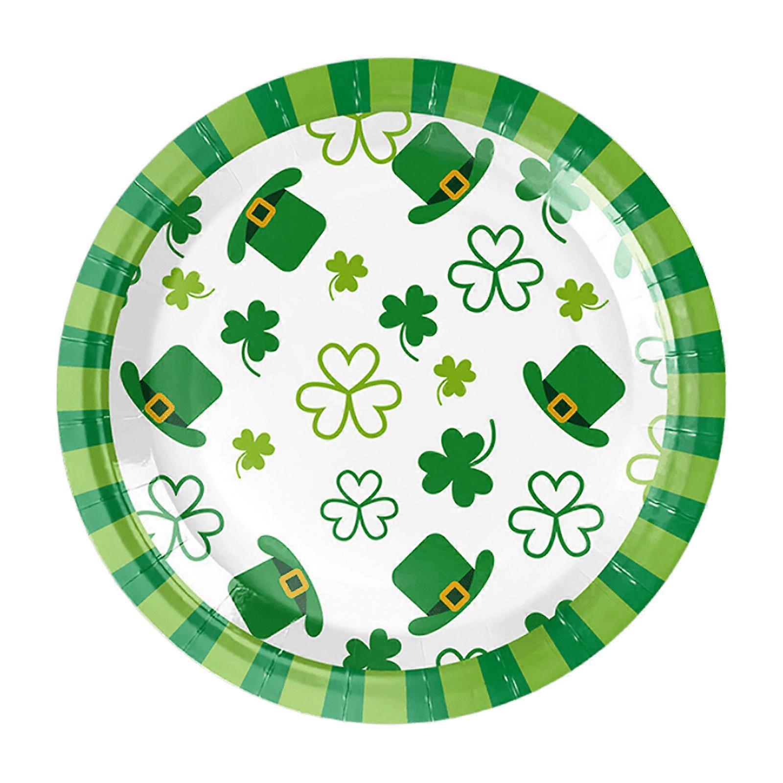 St. Patrick's Day Party Theme Tableware Set Disposable Decorative Tableware Paper Set Reusable AA