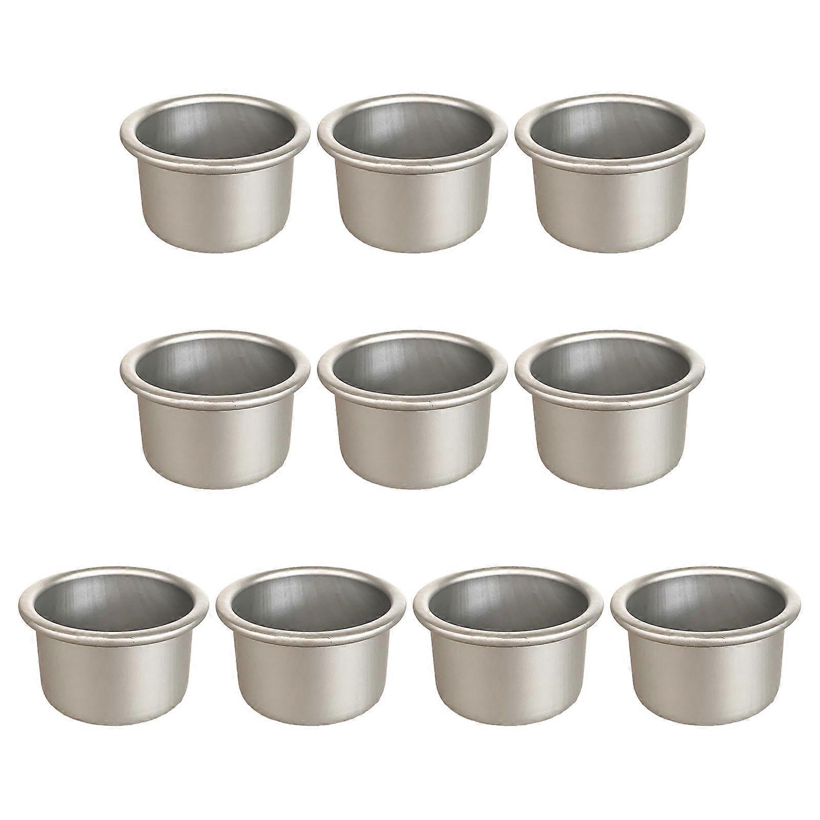 Set of 10 Nonstick Moulds for Pudding Eggs Tart and Cupcakes Bakings Cup Convenient Cookie Aluminums Darioles Molds