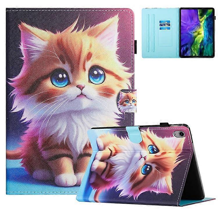 Compatible For iPad 10.9 (2022) Case PU Leather Card Holder Pattern Printed Tablet Cover