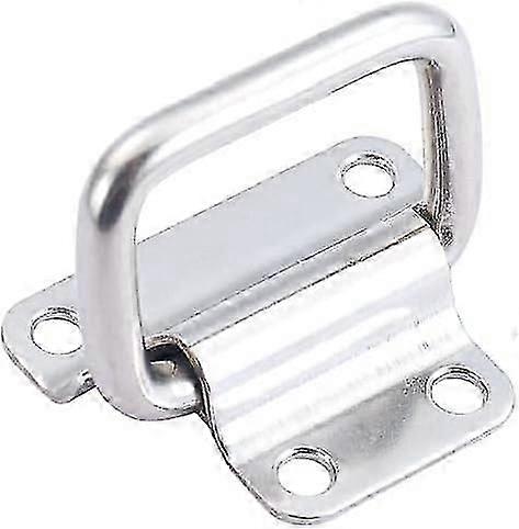 Set of 2 stainless steel folding handle, as a handle for crates, drawers, boxes, cupboards, doors or windows
