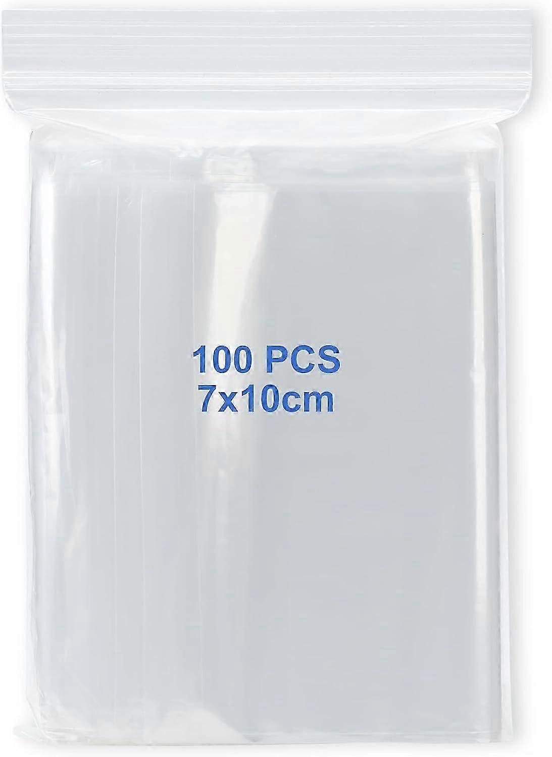 Små plast Grip Seal Poser - Gjenbrukbare Klare Ziplock Poser (2,7x 4) (100PCS)