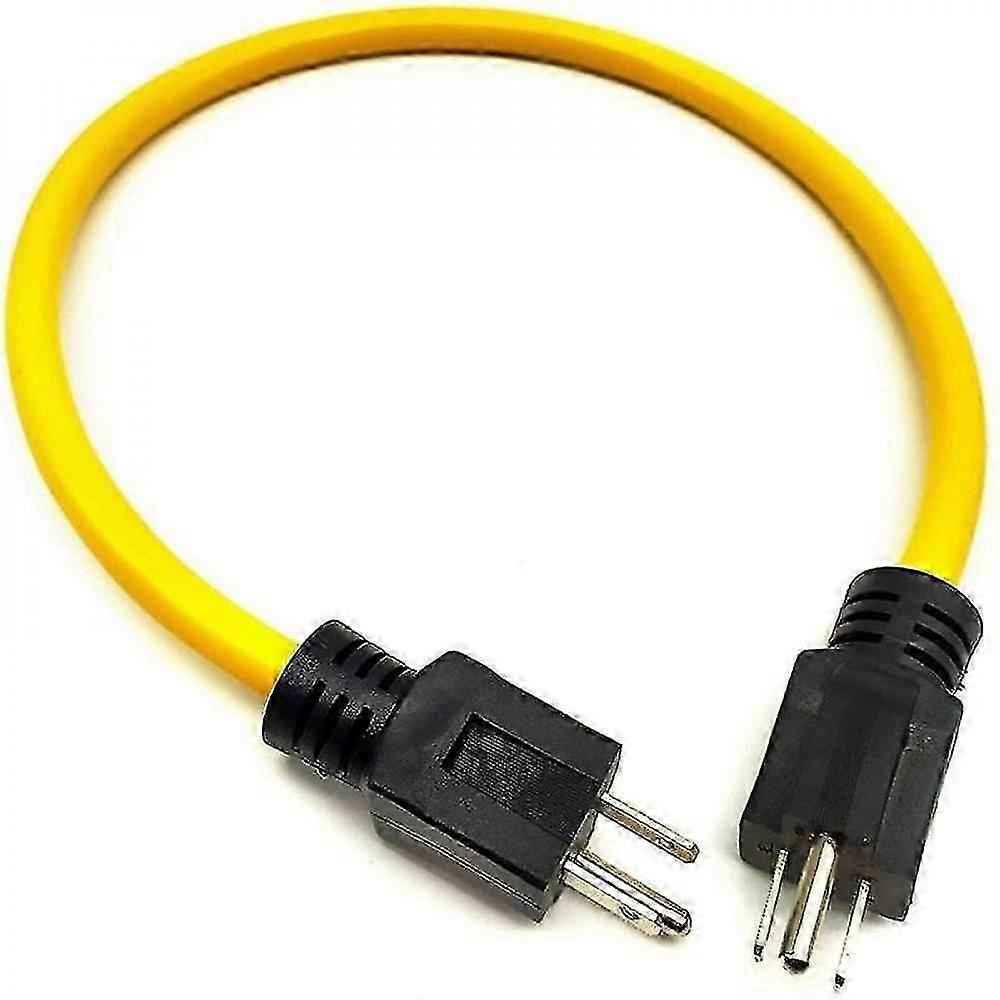 Generator Adapter Cord Nema 5-15p For Transfer Switch, Extension Cord Adapter (3 Plug 12awg 125v) WKL
