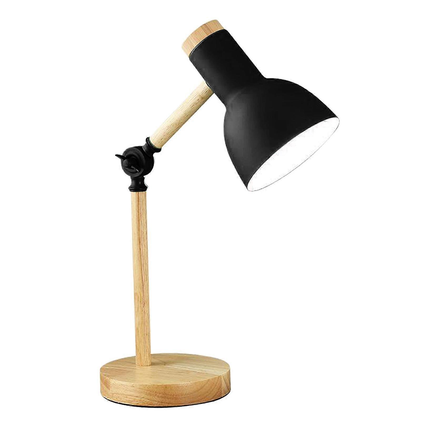 Stylish Wooden Iron LED Multi-Joint Reading Table Lamp Task Light Flexible
