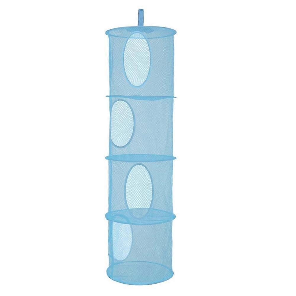 4 Layers Mesh Folding Kids Toys Storage Rack Hanging Basket Sundries Organizer