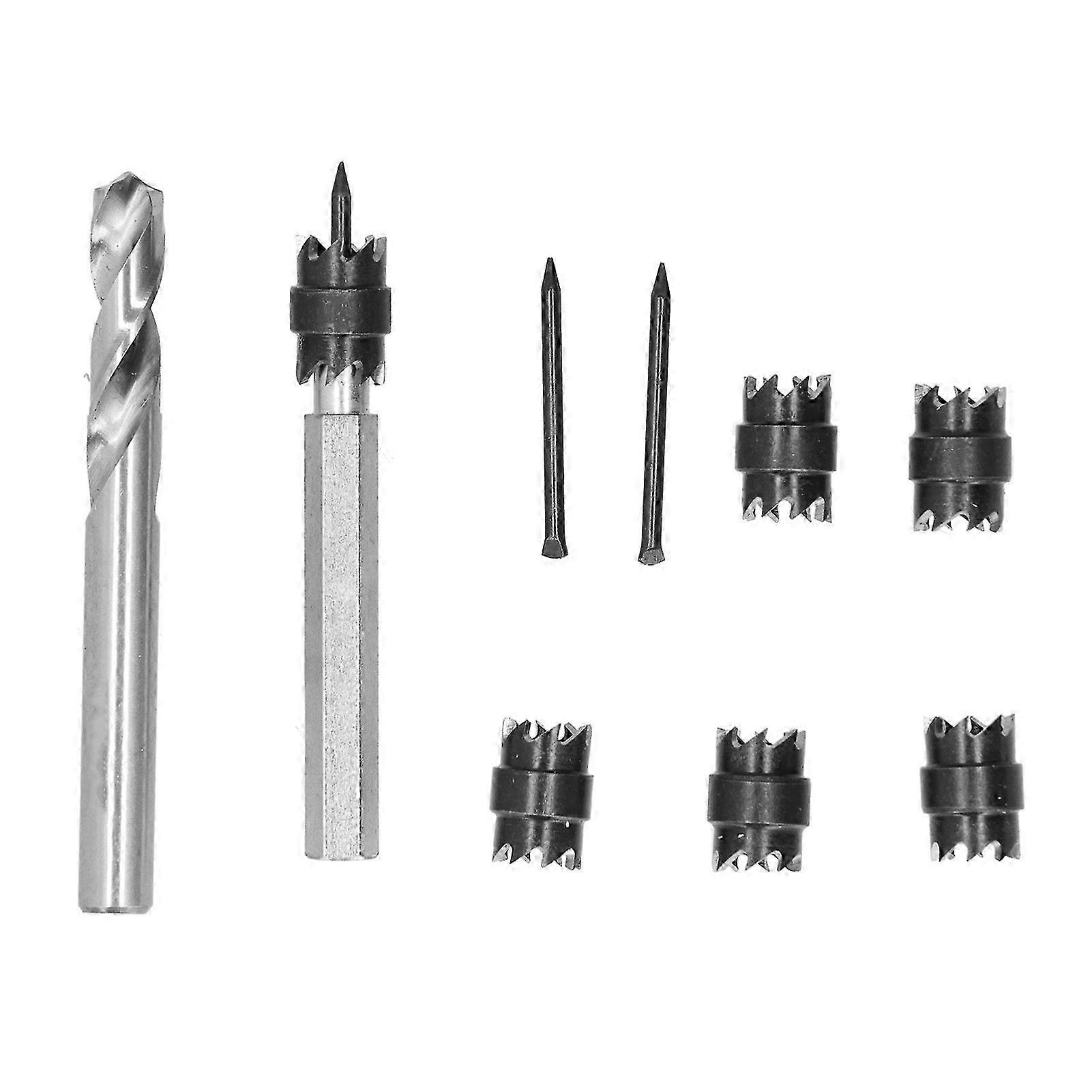 9Pcs Spot Weld Cutter 3/8in Drill Bit Double Sided Metal Remover Cutting Tool Set Kit